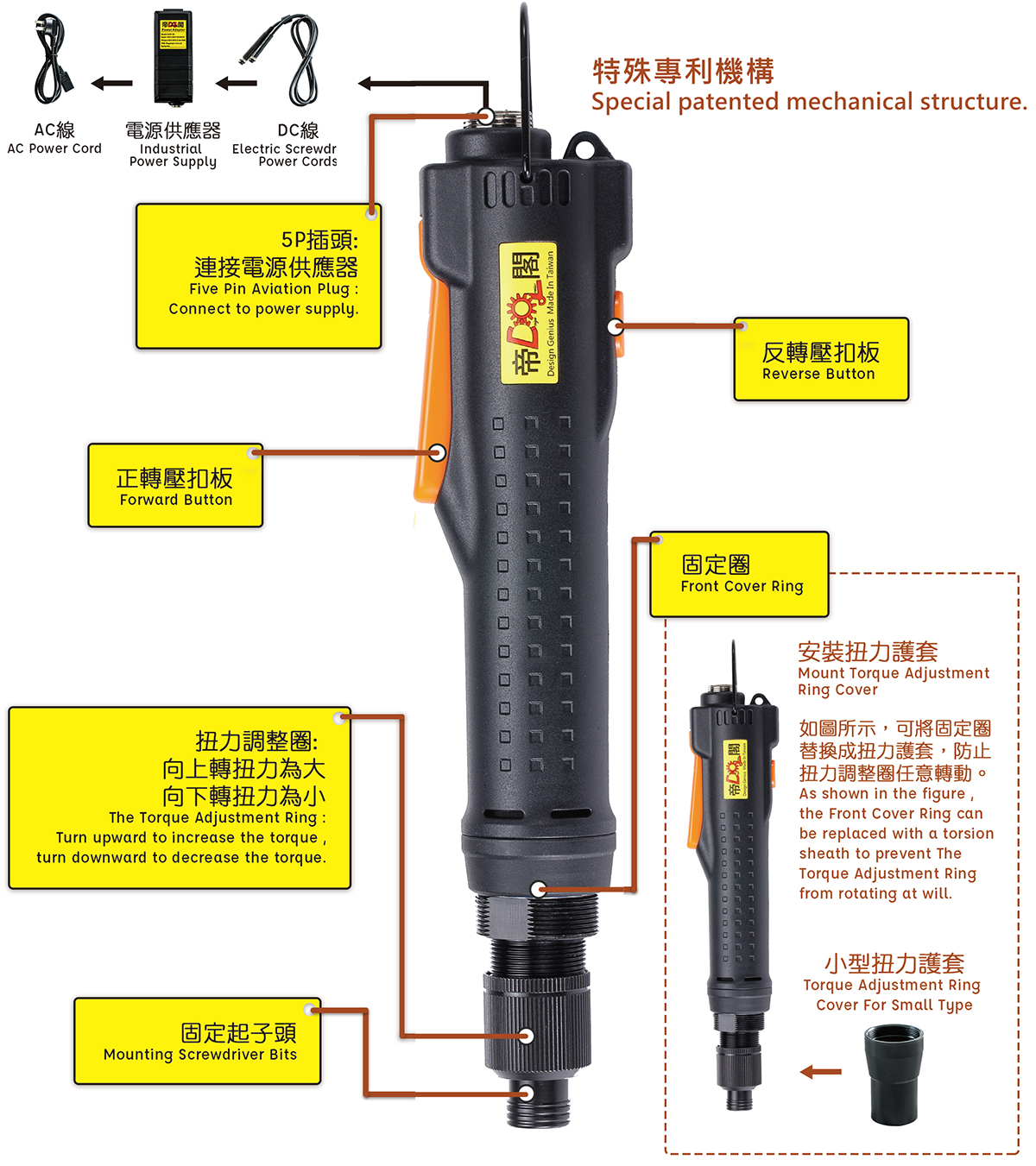小型工業級精密無刷電動起子1
